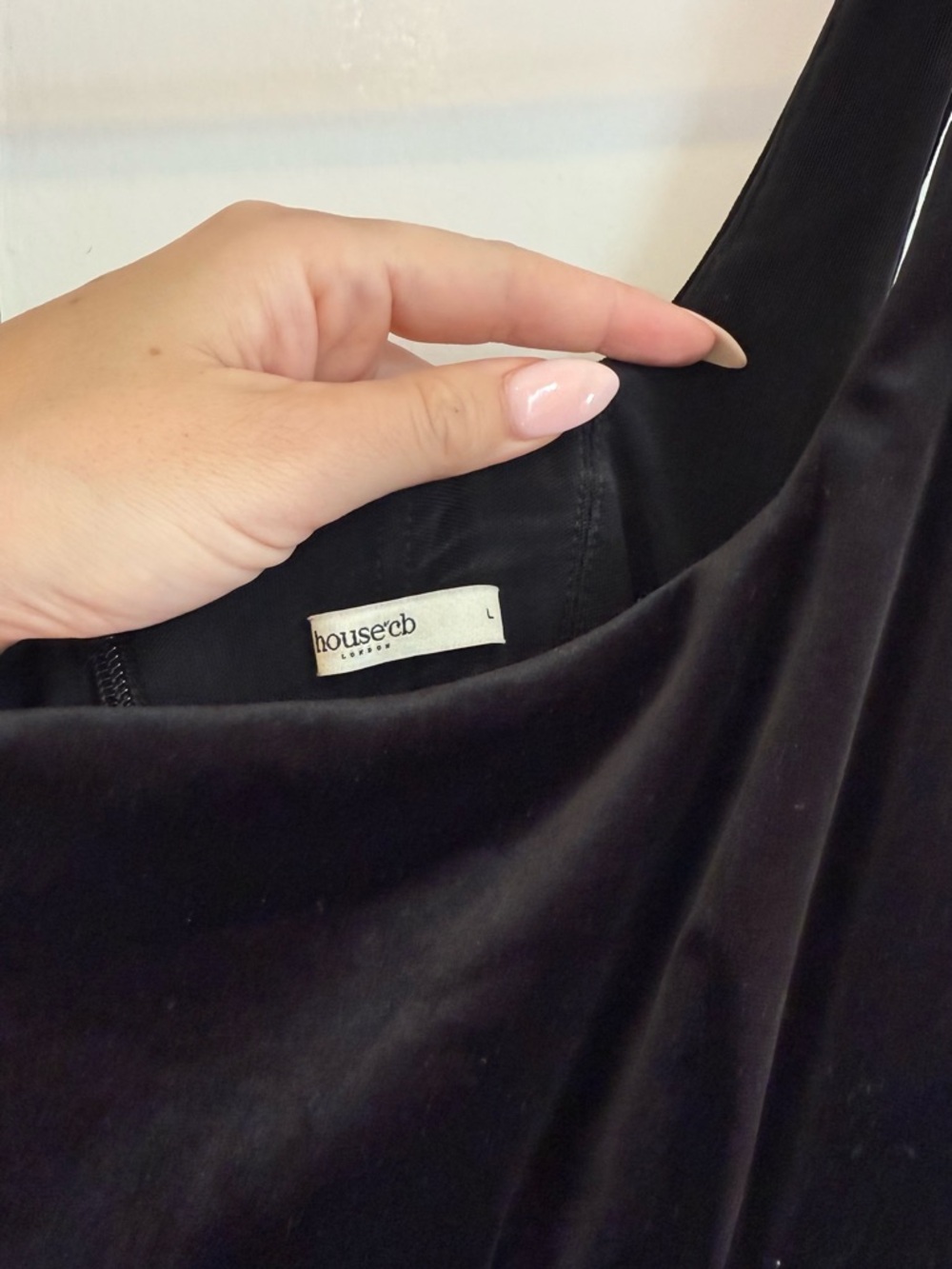 House of CB Yasmina Corset Black Velvet Gown - Picture 8 of 8